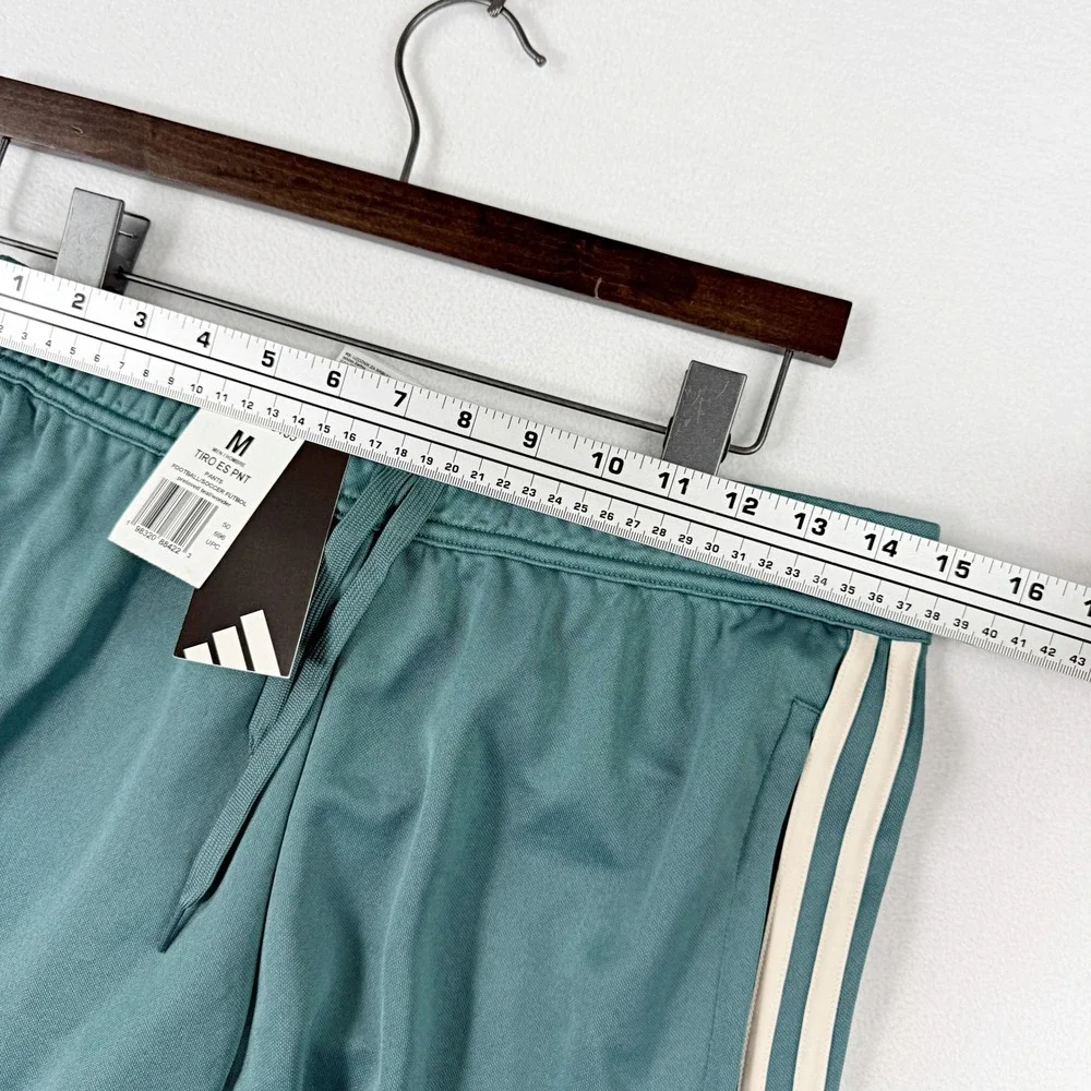 Adidas Tiro Essential Soccer Pants Size M Mens Teal/White KC3135, NWT